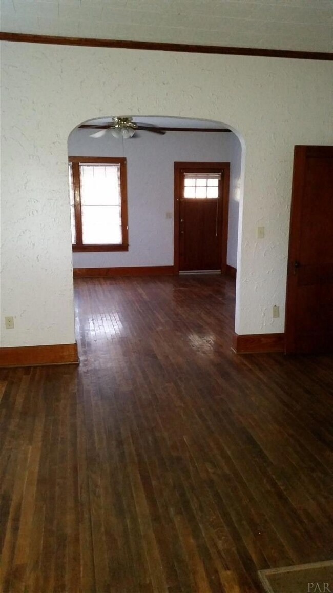 View from dining area into living room.