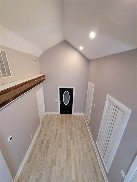 View of the living area from the loft