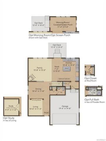 FIRST FLOOR - This home includes the interior colu