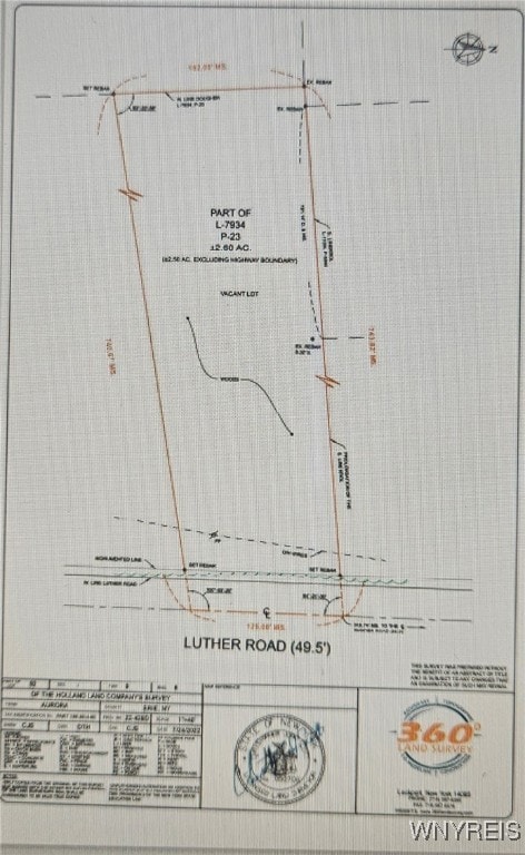 Site location on Luther Rd