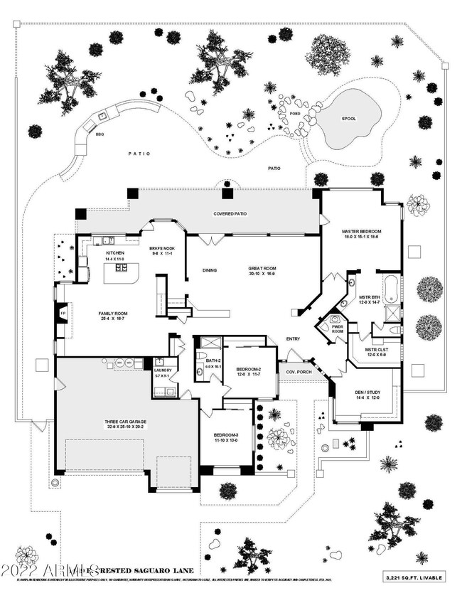 6449 E Crested Saguaro Ln -Floor Plan