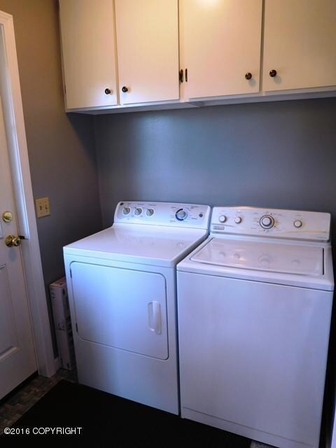 Laundry area and back door