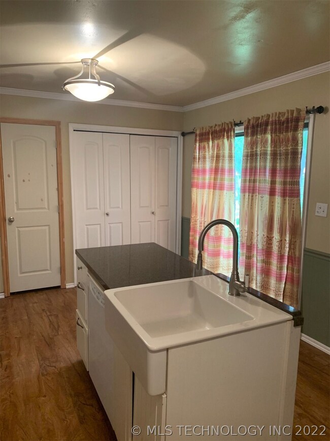 Kitchen - by IKEA, sliding doors to patio..