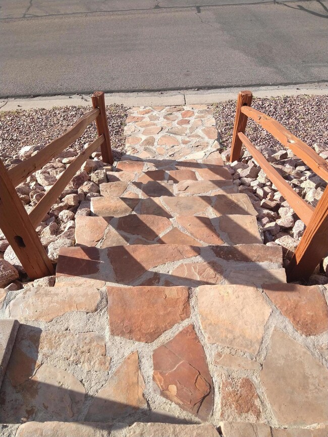 Stone steps Entry