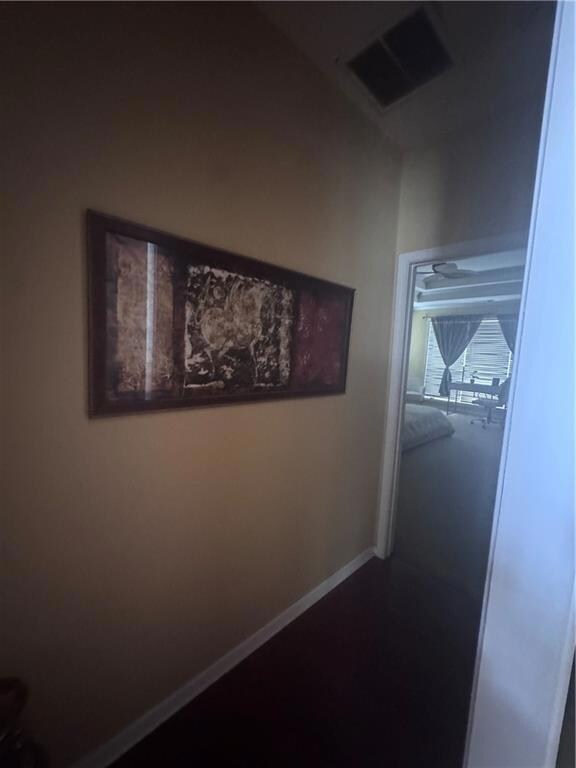 Corridor with baseboards