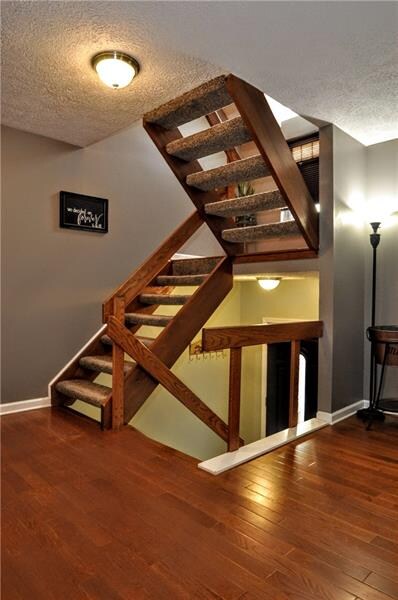 Stairway to second floor.