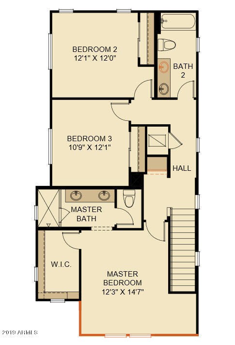 LAA 138 Bedroom Level Floor Plan