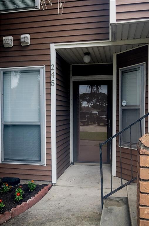 Glass storm door to let in lots of light!