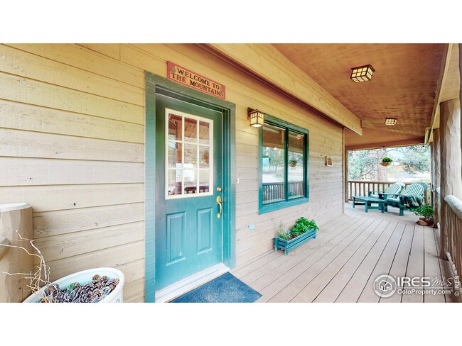 Covered deck is great on hot afternoons or rainy days.