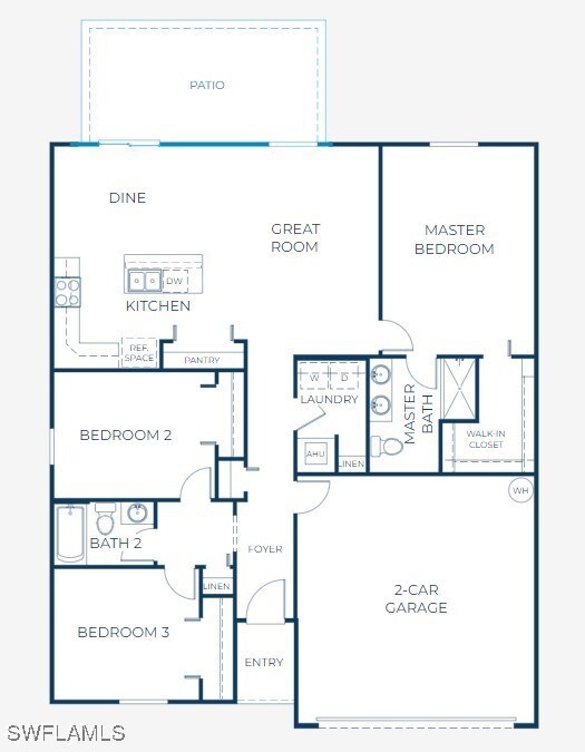 Model home - actual features may vary.