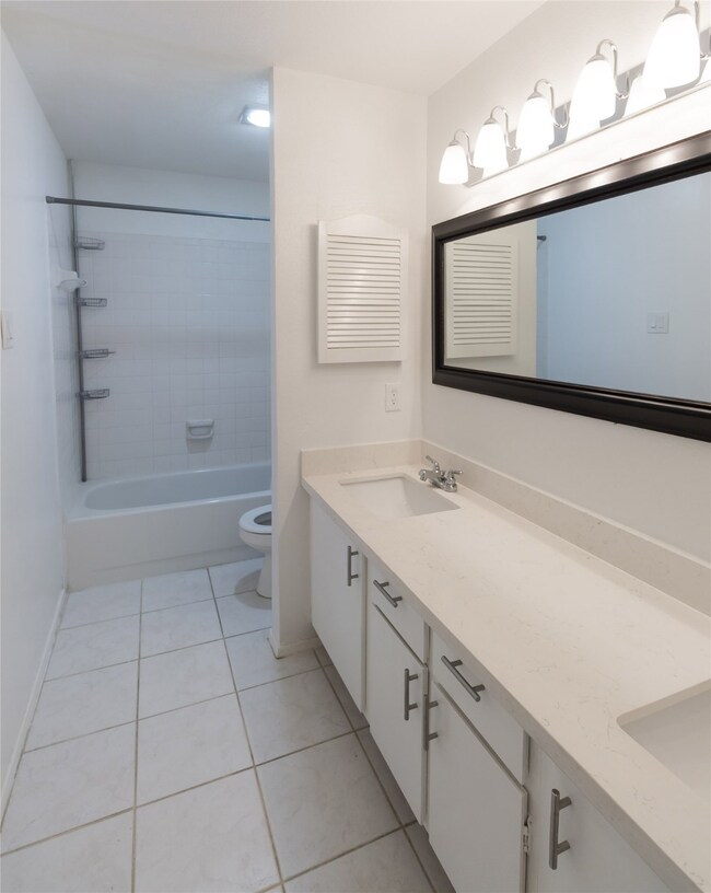 New vanities and quartz counter installed in April