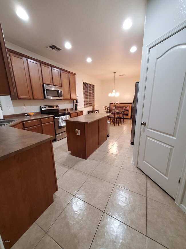 view into kitchen