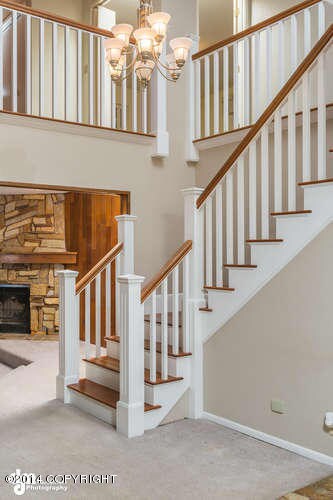 Stunning custom cherry staircase