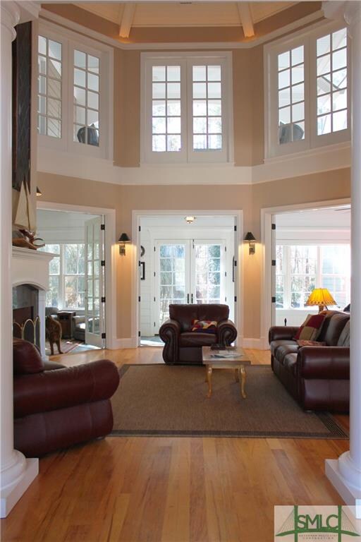 The spacious great room features wonderful natural