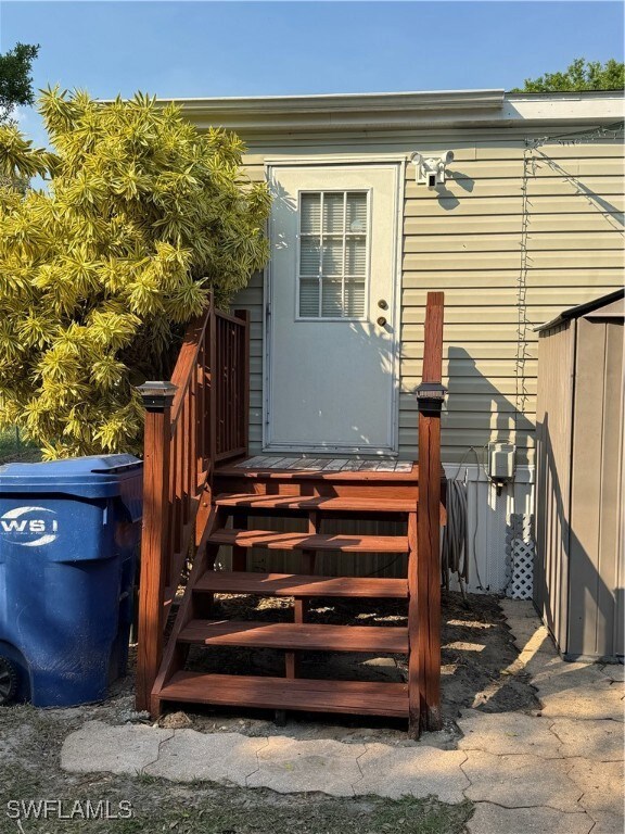 View of exterior entry