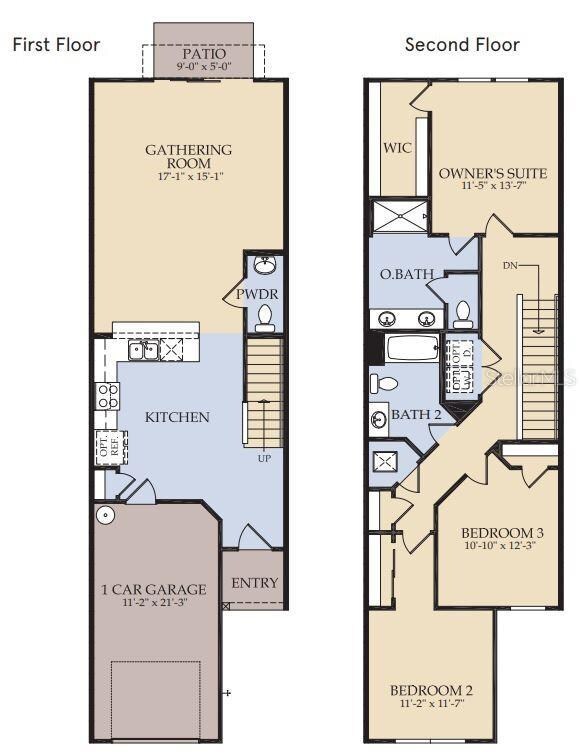 Floor Plan - Floor One and Floor Two