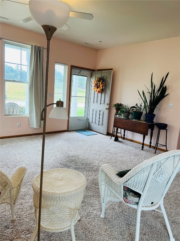 Living room view toward front entrance
