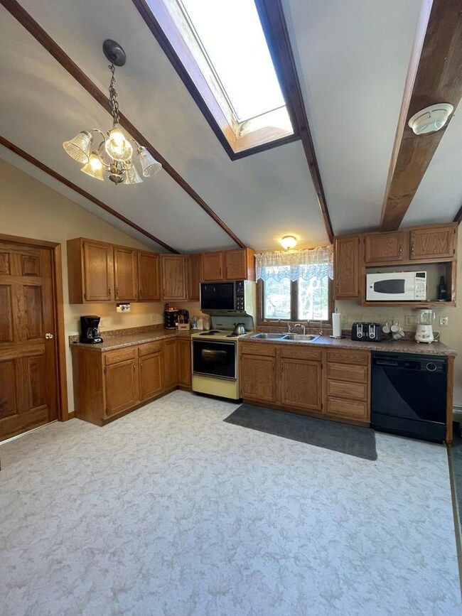 kitchen with skylighting