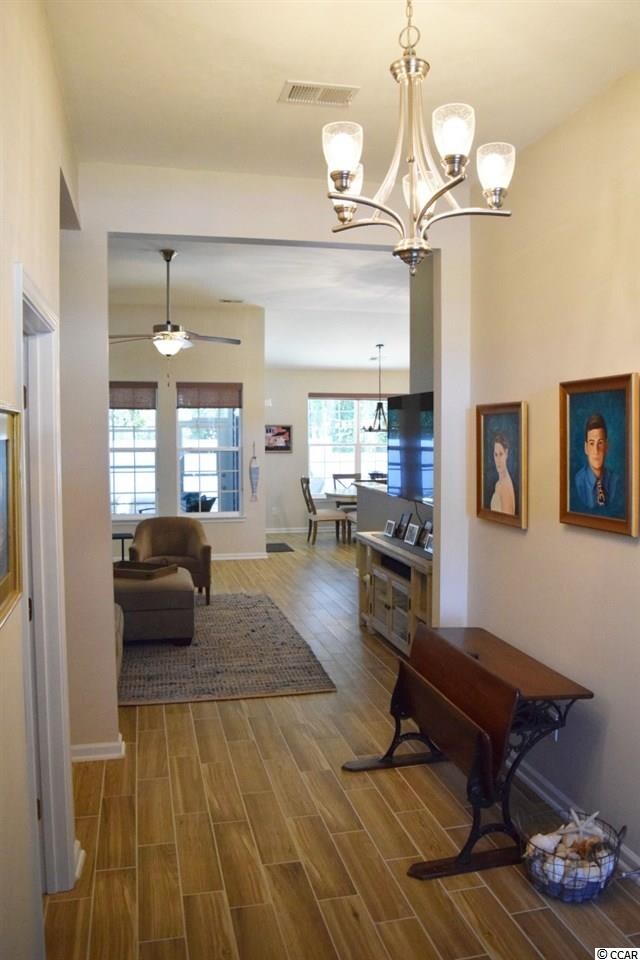 Looking in from front door.