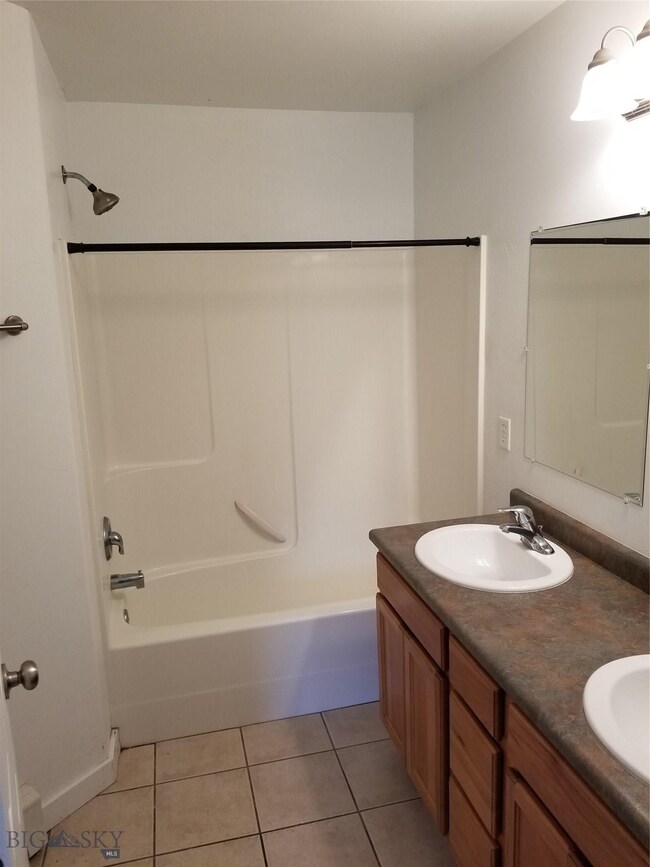 Master bathroom with double sinks