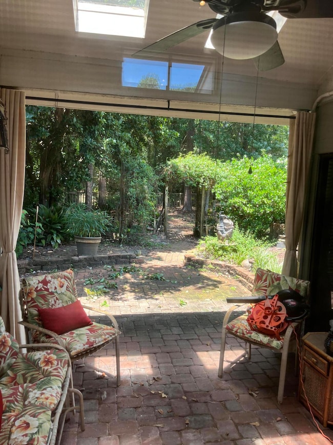 Covered Patio with sky lights