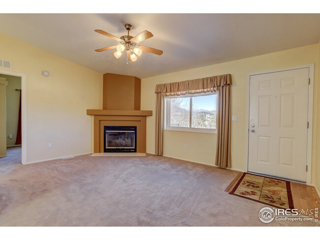 Living Room With Wood Burning Fireplace
