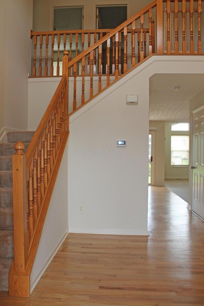 Open staircase to upper level