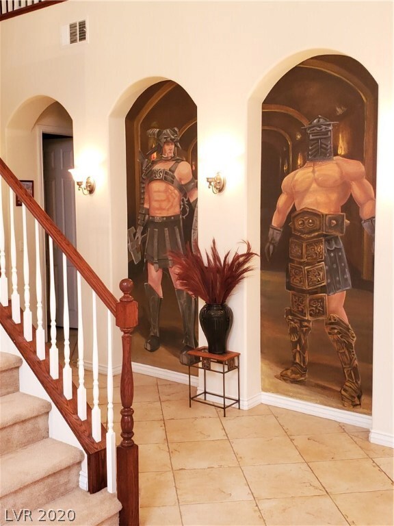 front stairs and wall art