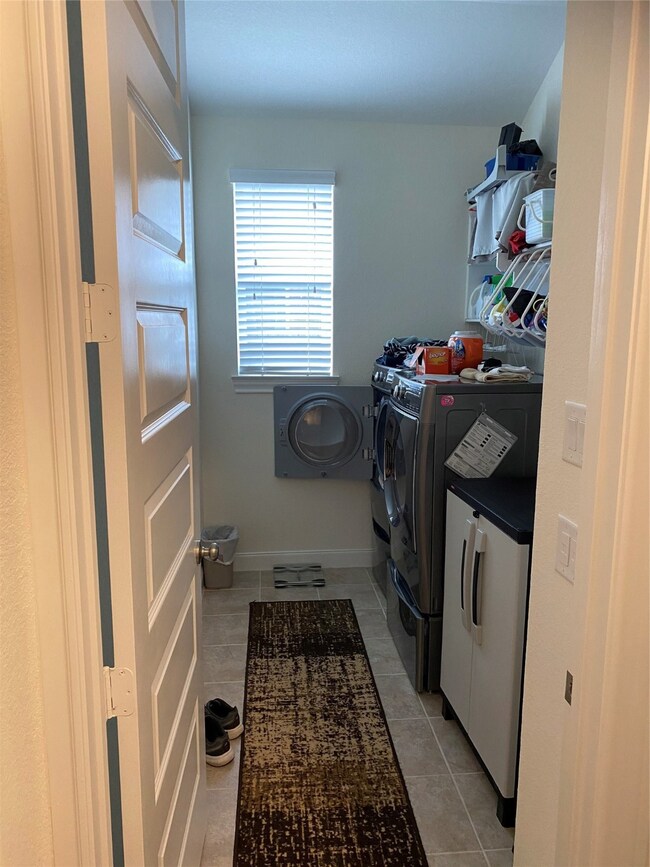 Light & Bright indoor laundry room