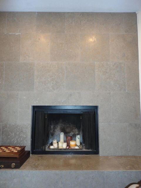 Fireplace with granite