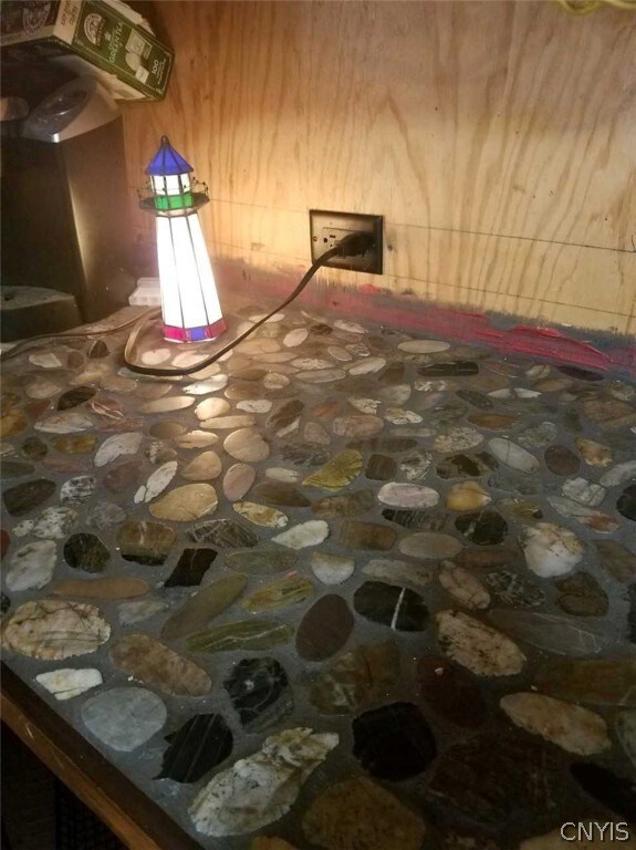 Unique stone counter-top in the kitchen... Very pr