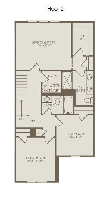 The 2nd floor features all three Bedrooms and the Laundry Room. The Owner's Retreat includes tile flooring, double sinks with quartz countertops and a tiled shower!