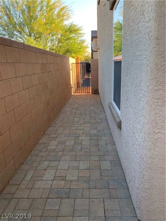 Pavers at side yard.