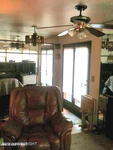 dining area and door to back deck