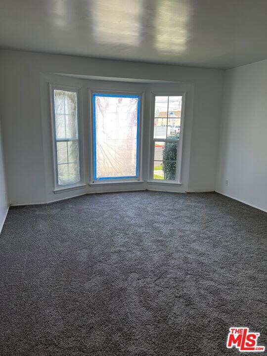 Living room facing front of home