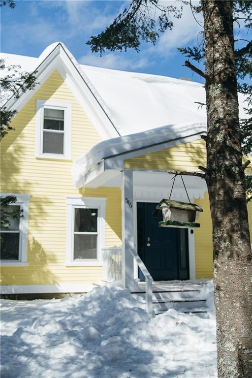 The covered entry is perfect for...