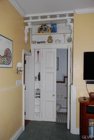 Vew into 1st flr bathroom from Family Room