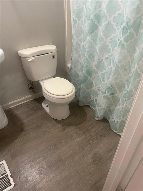 Bathroom featuring shower / bath combo with shower