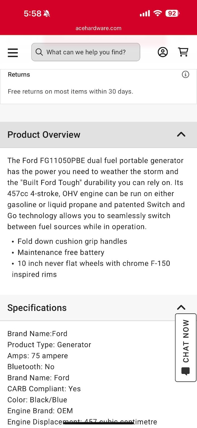 Generator info