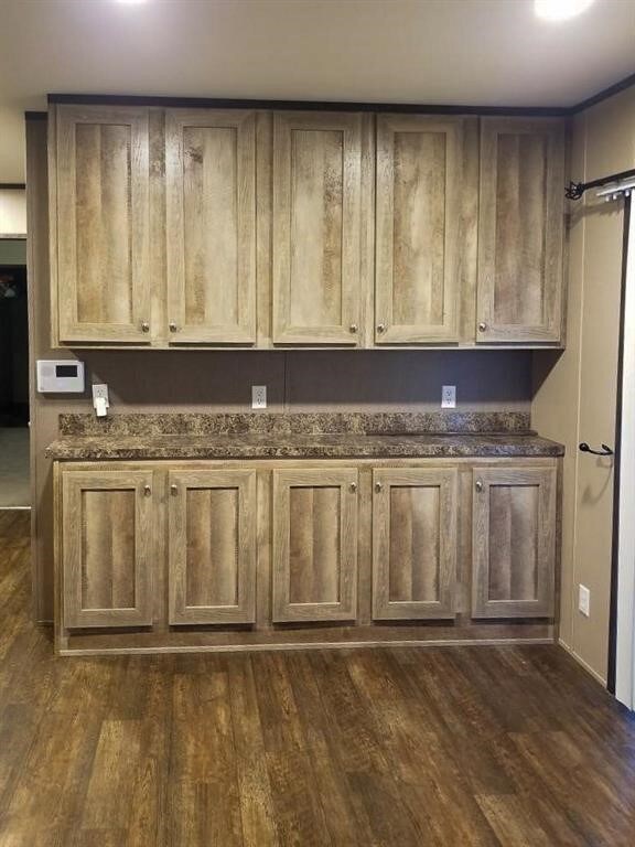 Built-in storage in dining area.