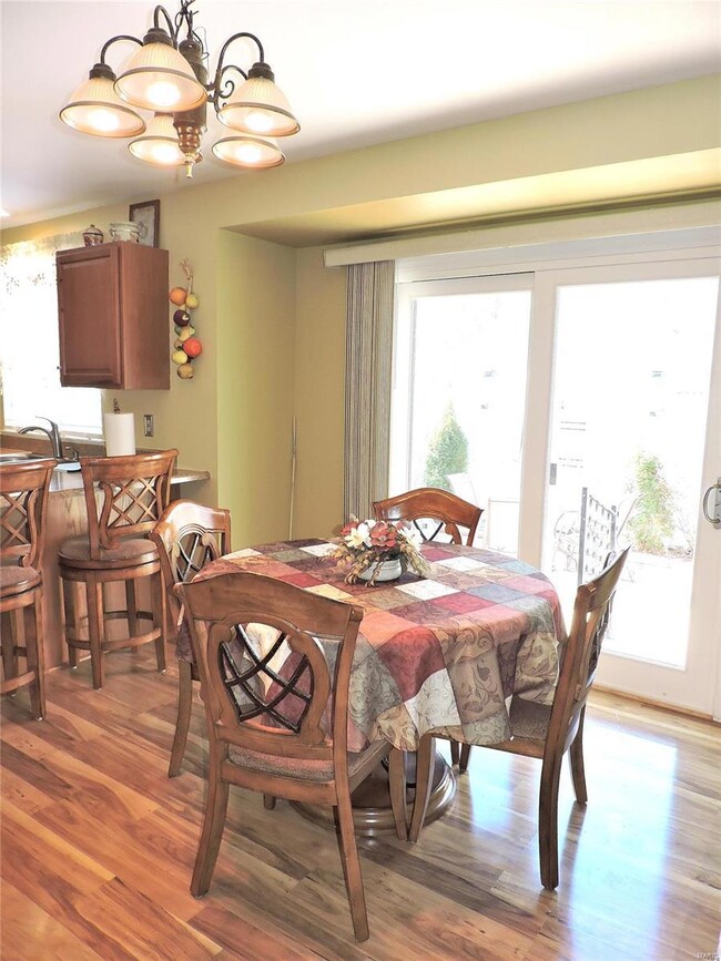 Breakfast Area with polished laminate flooring exi