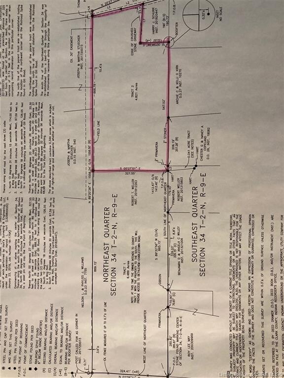 Recent survey showing entire tract. Tract 1 was re