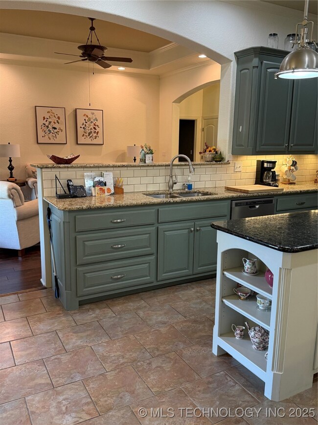 View from kitchen to living area.