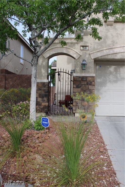 gate going into courtyard