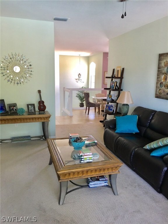 Light flows through the large living room