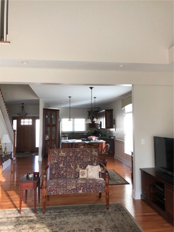 Standing in the family room looking toward the eat