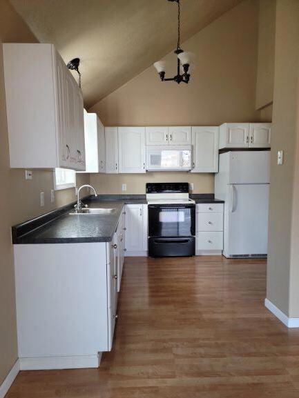 White cabinets in kitchen