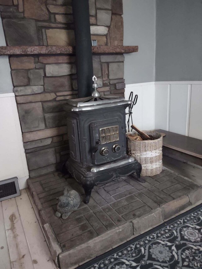 Antique wood burning stove
