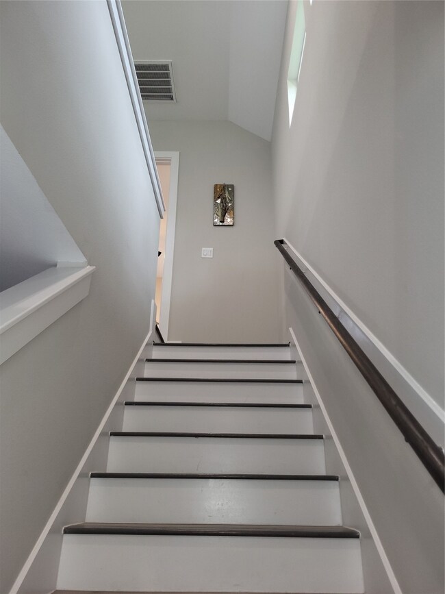 The view looking upstairs.