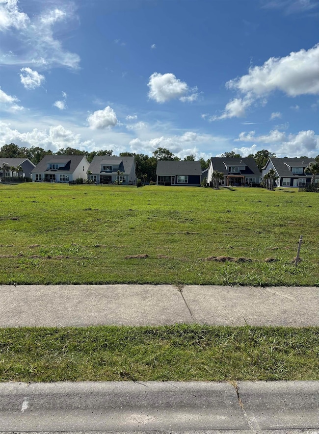 Looking into the lot from the street